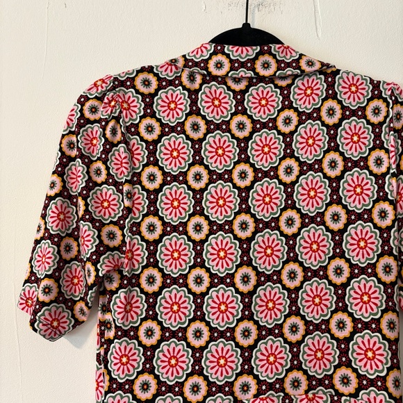 Boden Fixed Wrap‎ Jersey Dress in Opulent Daisy Size 8 Mini - Picture 10 of 14